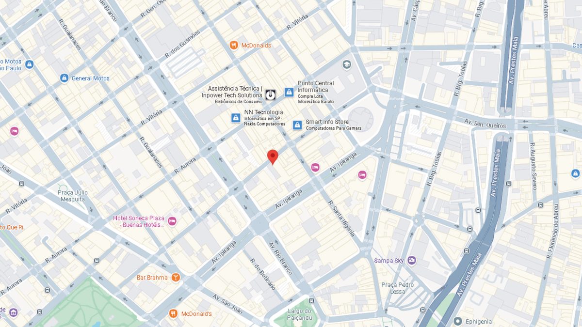 Localização da SOS Power — Santa Ifigênia, São Paulo